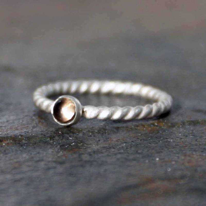 Pfund Sterling Twist Smokey Quartz Ring, Stapelbare Stein 925Er Silber Zierliche Seil-Ring, Ring Verdreht Pfund Sterling Twist Smokey Quartz Ring, Stapelbare Stein 925Er Silber Zierliche Seil-Ring, Ring Verdreht von SuzAndRoo