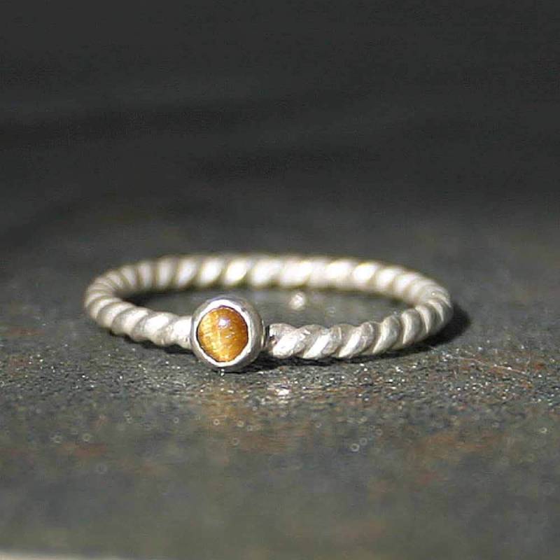 Pfund Sterling Twist Tiger Eye Ring, Stapelbare Stein 925Er Silber Zierliche Seil Ring Verdreht Pfund Sterling Twist Tiger Eye Ring, Stapelbare Stein 925Er Silber Zierliche Seil Ring Verdreht von SuzAndRoo