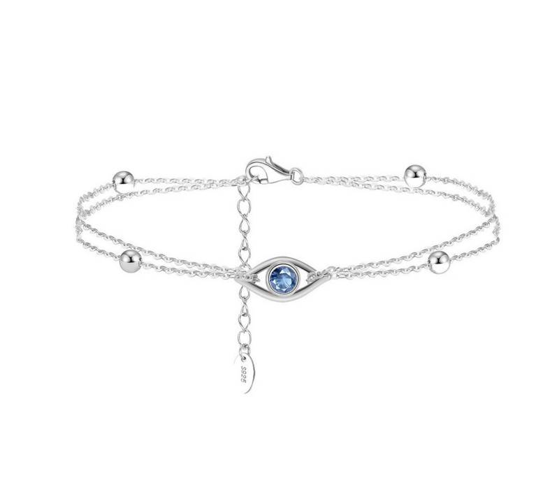 Suzan Gold Silberarmband BlueAura – Armband aus 925 Silber mit Evil Eye & Kugeldetails von Suzan Gold
