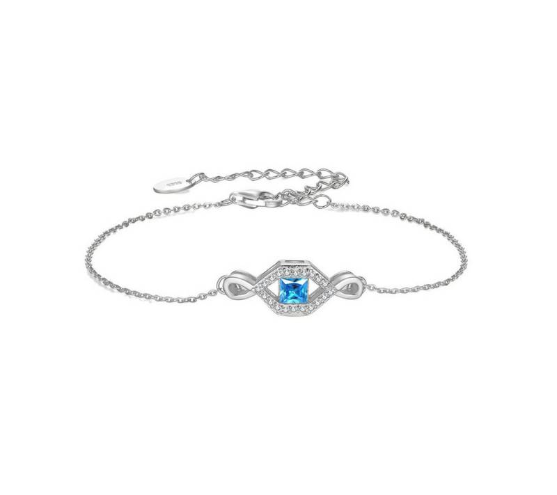 Suzan Gold Silberarmband InfinityBlue – Zartes Armband mit blauen Zirkonia-Akzenten von Suzan Gold