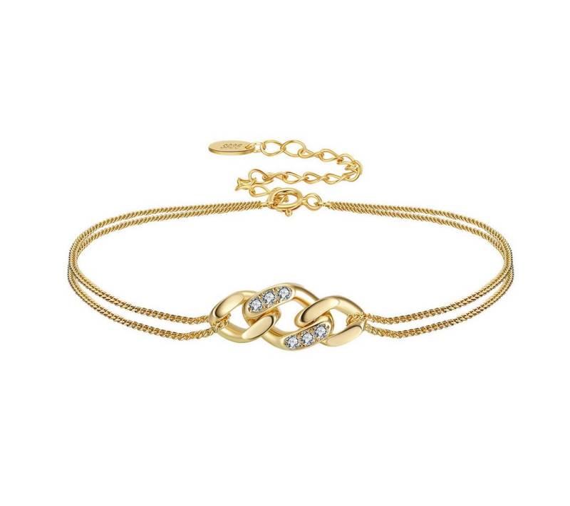 Suzan Gold Silberarmband InfinityTwist – Zierliches Gliederarmband aus 925er Silber von Suzan Gold