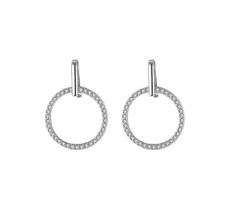 Suzan Gold Charm-Armband Circlée – Kreisförmige Ohrringe aus 925er Silber mit Zirkonia von Suzan Gold