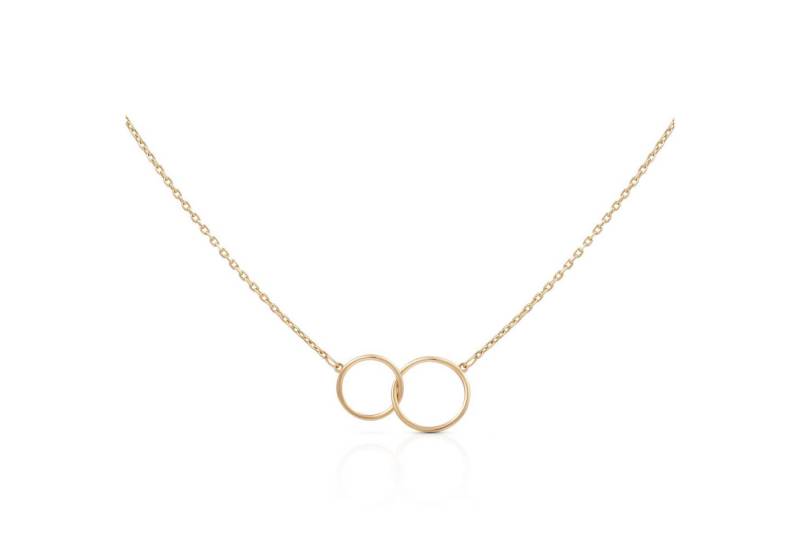 Suzan Gold Kette mit Anhänger 375er Gold Halskette – Kettendesign, Echtgold Geschenk für Damen, Gelbgold 375, Länge: 42+3 cm von Suzan Gold