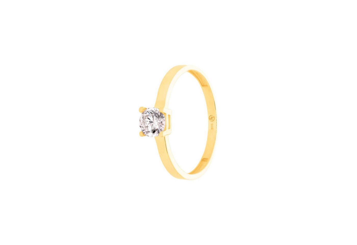 Suzan Gold Goldring SuzanGold® Verlobungsring Damen, Echtgold Forever Yes Ring 375, Gelbgold 375, Zirkonia-Stein von Suzan Gold