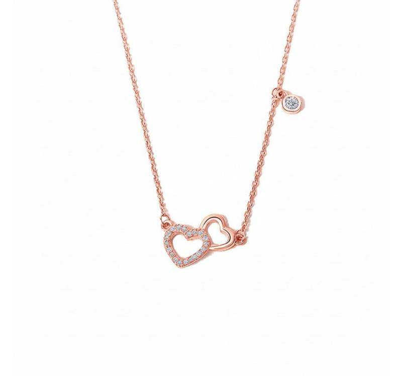 Suzan Gold Kette mit Anhänger Heartspark – Herzkette aus 925 Silber mit Zirkonia von Suzan Gold