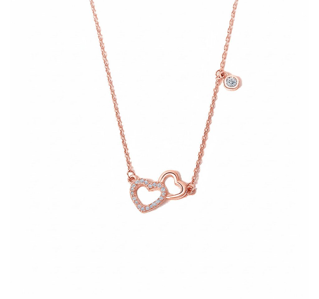 Suzan Gold Kette mit Anhänger Heartspark – Herzkette aus 925 Silber mit Zirkonia von Suzan Gold