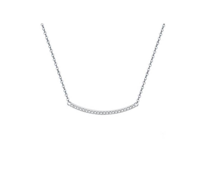 Suzan Gold Kette mit Anhänger Lunisil – Feine Silberkette mit Zirkonia-Besatz von Suzan Gold