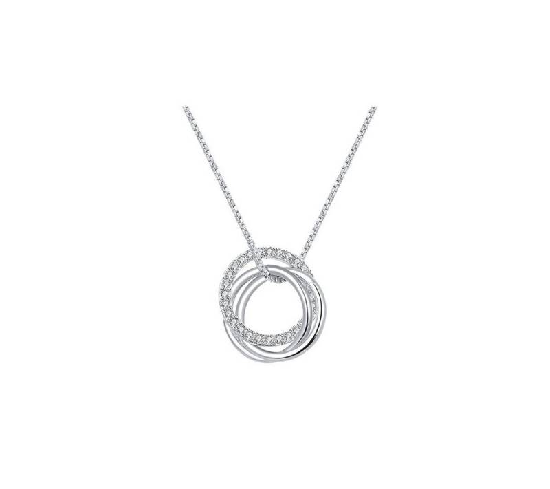 Suzan Gold Kette mit Anhänger Infinity Grace – 925 Silber Halskette mit Kreisanhänger & Zirkonia von Suzan Gold