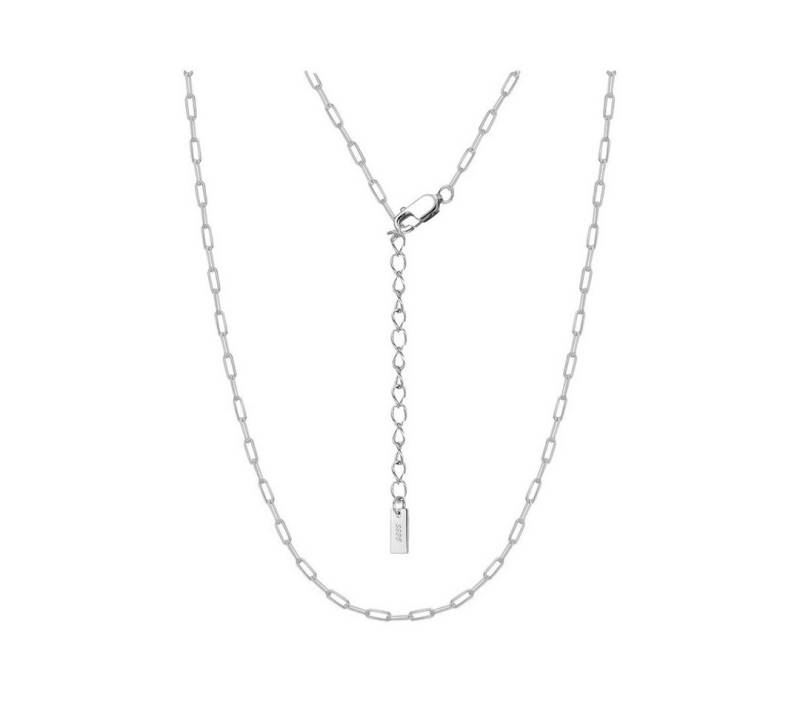 Suzan Gold Kette ohne Anhänger Paperclip Glow – 925 Silberkette mit rechteckigen Gliedern von Suzan Gold