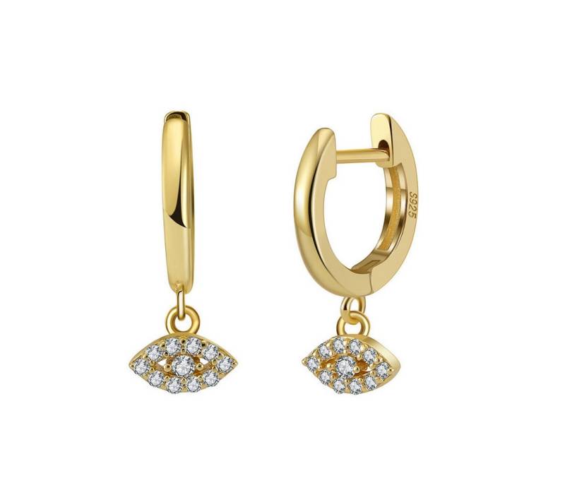 Suzan Gold Paar Creolen Eyecharm – Huggie-Creolen mit Evil Eye aus 925 Silber von Suzan Gold