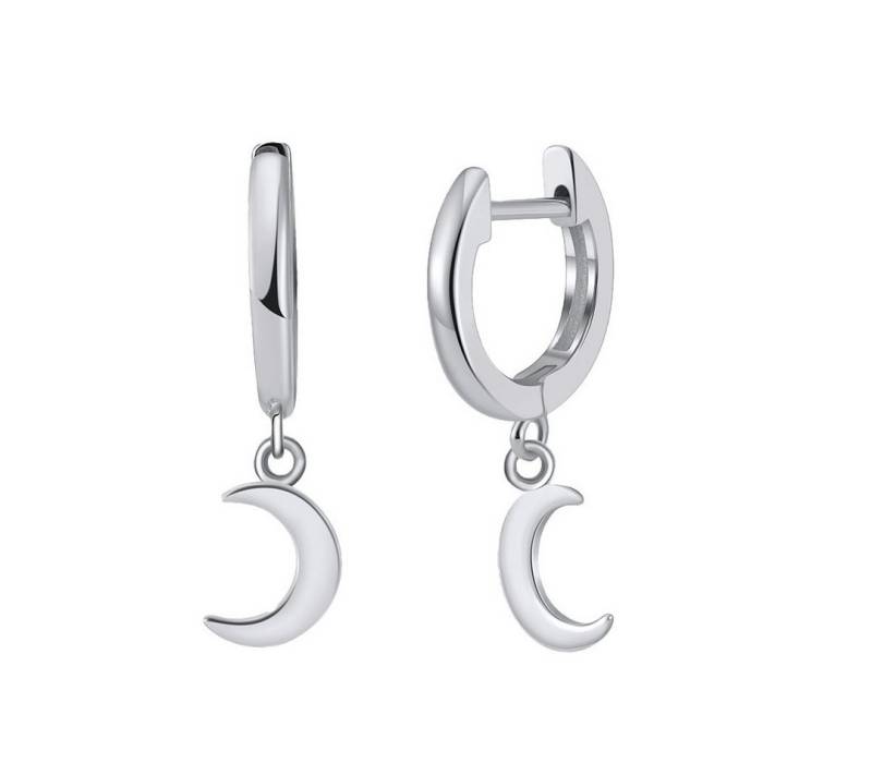 Suzan Gold Paar Creolen Moonlite – Huggie-Creolen aus 925 Silber mit Mond-Anhänger von Suzan Gold