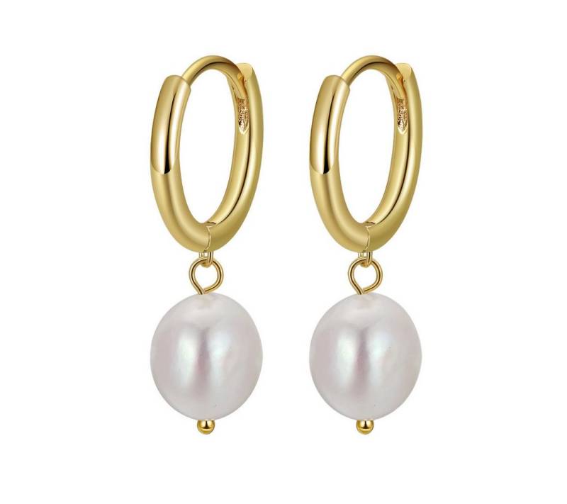 Suzan Gold Perlenohrringe Celestelle – Runde Perlenohrringe aus 925 Silber von Suzan Gold