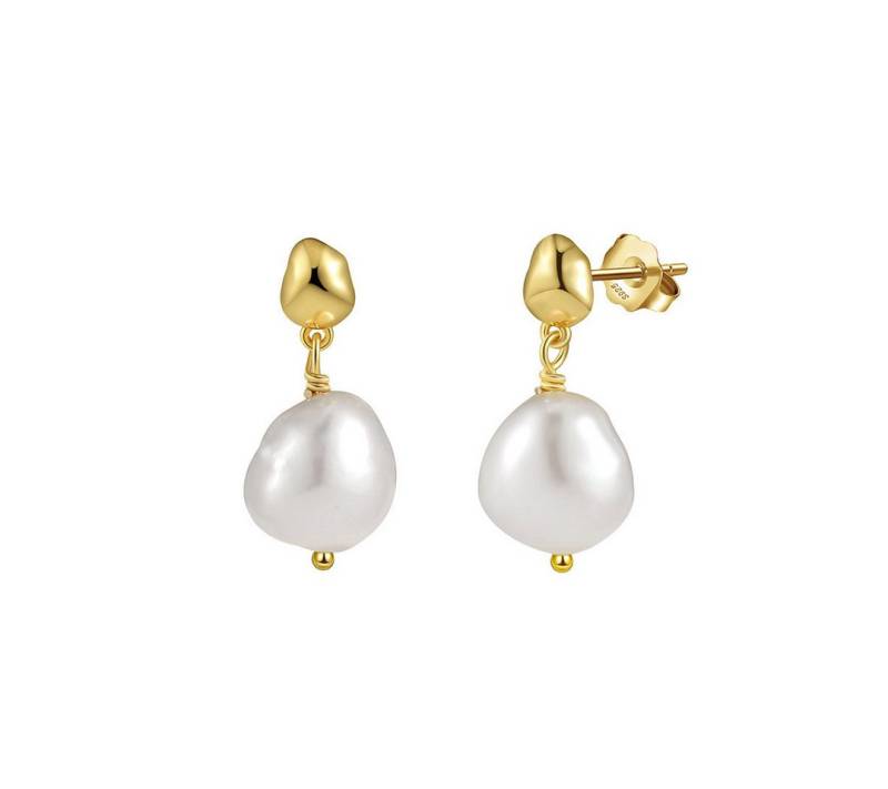 Suzan Gold Perlenohrringe Pearlette – Perlen-Ohrringe aus 925er Silber, vergoldet von Suzan Gold