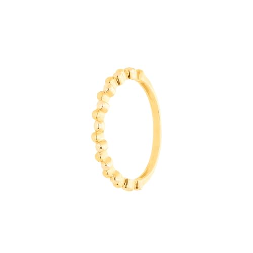 SuzanGold® Goldring Damen | Echtgold Popcorn Ring 375 Gelbgold im Kugeldesign | Handgefertigter Schmuck | Moderner Stil von Suzan Gold