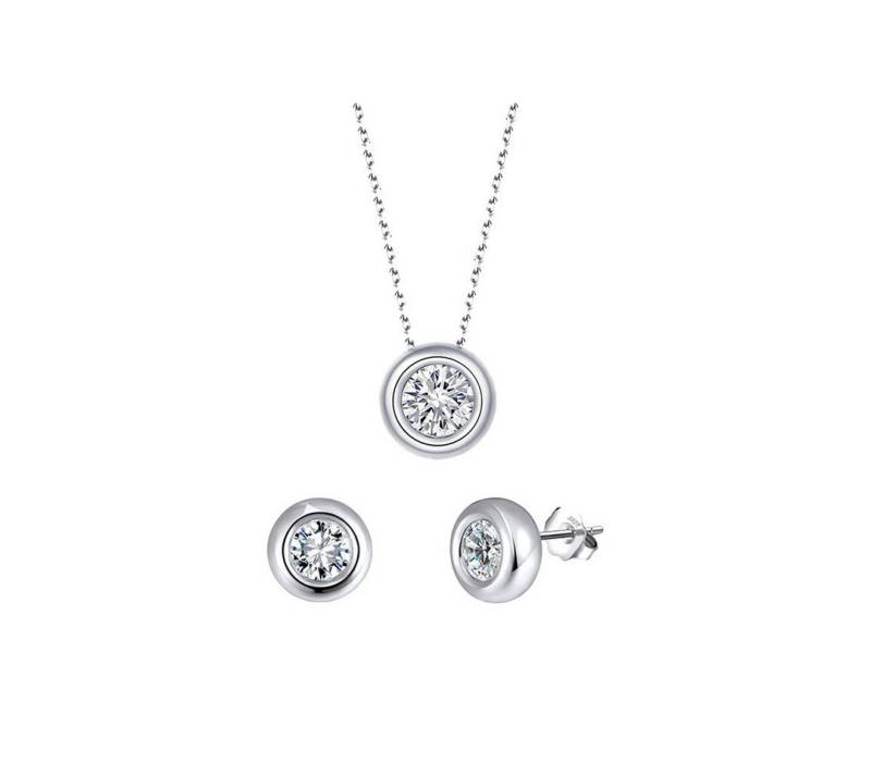 Suzan Gold Schmuckset Aurevia Gold – 925 Silber Schmuckset Damen, Halskette & Ohrringe mit von Suzan Gold