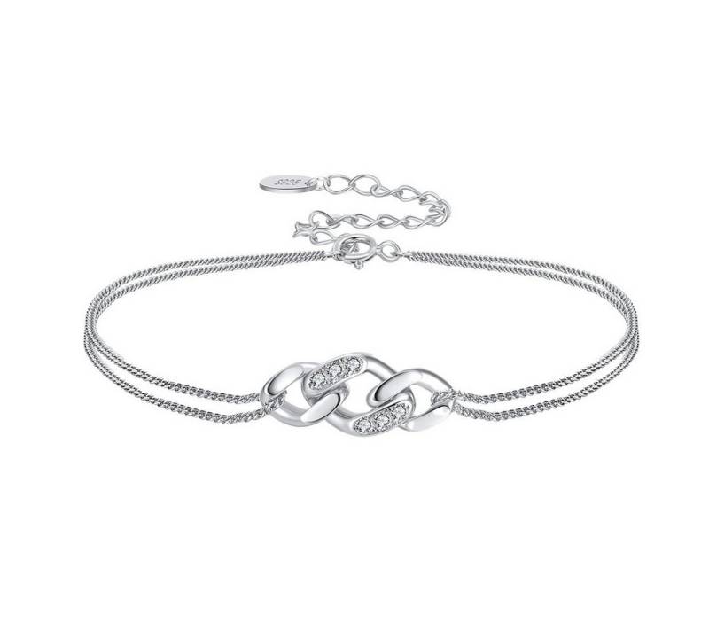 Suzan Gold Silberarmband InfinityTwist – Zierliches Gliederarmband aus 925er Silber von Suzan Gold