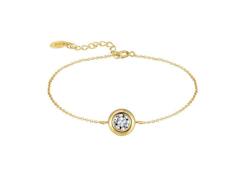 Suzan Gold Silberarmband Solivra – Zartes Armband aus 925 Silber mit brillantgeschliffenem von Suzan Gold