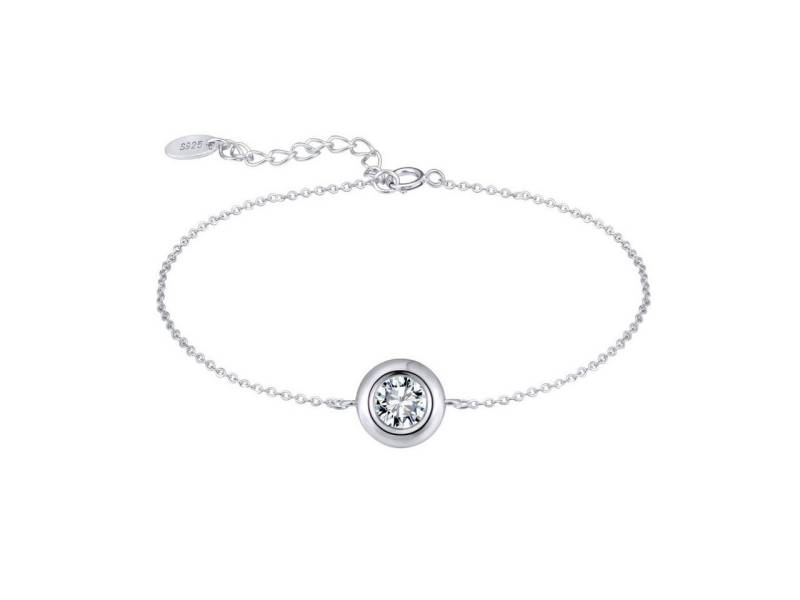 Suzan Gold Silberarmband Solivra – Zartes Armband aus 925 Silber mit brillantgeschliffenem von Suzan Gold