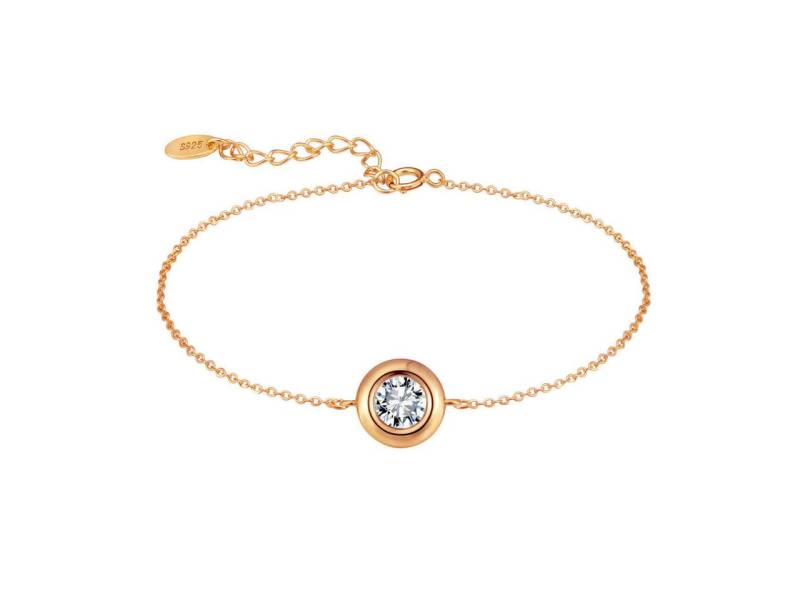 Suzan Gold Silberarmband Solivra – Zartes Armband aus 925 Silber mit brillantgeschliffenem von Suzan Gold