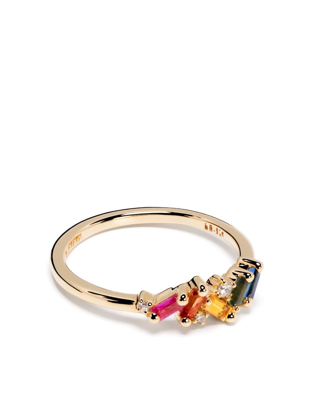 Suzanne Kalan 18kt Rainbow Gelbgoldring mit Saphiren von Suzanne Kalan