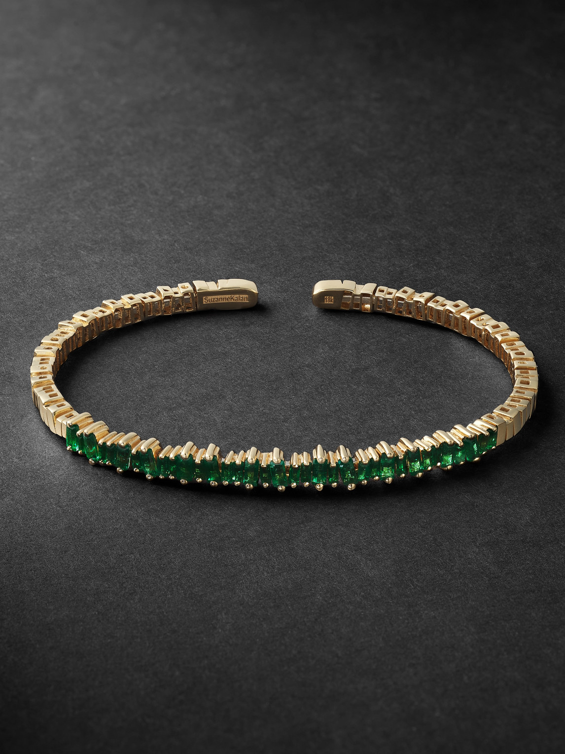 Suzanne Kalan - Gold Emerald Cuff - Men - Green - 19 von Suzanne Kalan