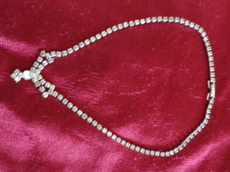 Halskette Strass 15 Zoll Lange Vintage | #0701 von Suzannesgold