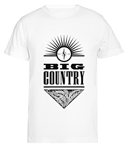 Big Country Crossing Weißes Kurzarm-T-Shirt Herren T-Shirt von Suzetee