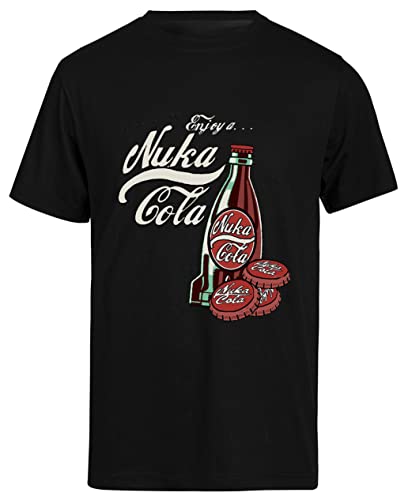 Enjoy A. Nuka Cola Filled Schwarzes Kurzarm-T-Shirt Herren T-Shirt von Suzetee