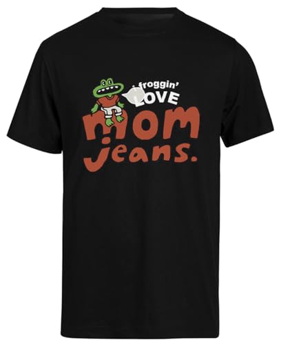 Mom Jeans Merch Momjeans Schwarzes Kurzarm-T-Shirt Herren T-Shirt von Suzetee