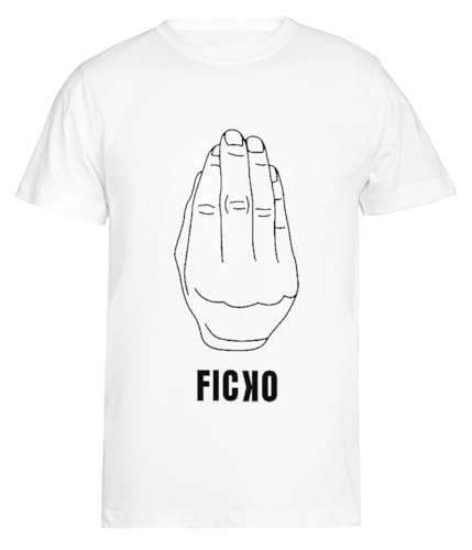 Ficko Weißes Kurzarm-T-Shirt Herren T-Shirt von Suzetee