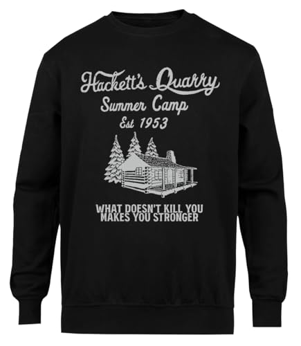 Hacketts Quarry Summer Camp Schwarzer Unisex-Pullover Mit Rundhalsausschnitt von Suzetee