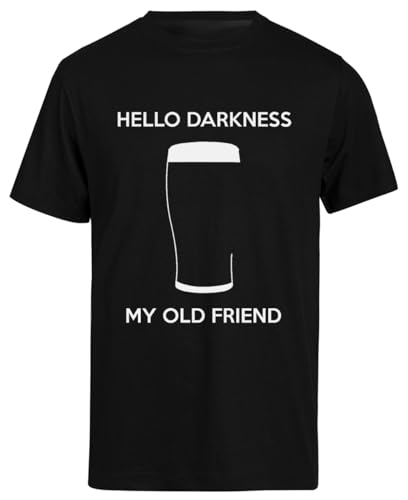 Hello Darkness My Old Friend - Draught Beer Schwarzes Kurzarm-T-Shirt Herren T-Shirt von Suzetee