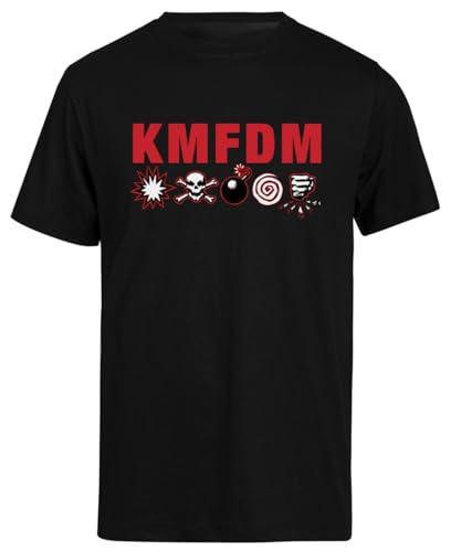 KMFDM Symbols Schwarzes Kurzarm-T-Shirt Herren T-Shirt von Suzetee