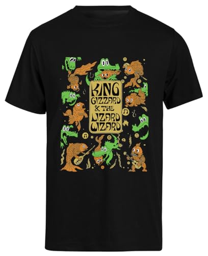 King Gizzard and The Lizard Wizard Art Schwarzes Kurzarm-T-Shirt Herren T-Shirt von Suzetee