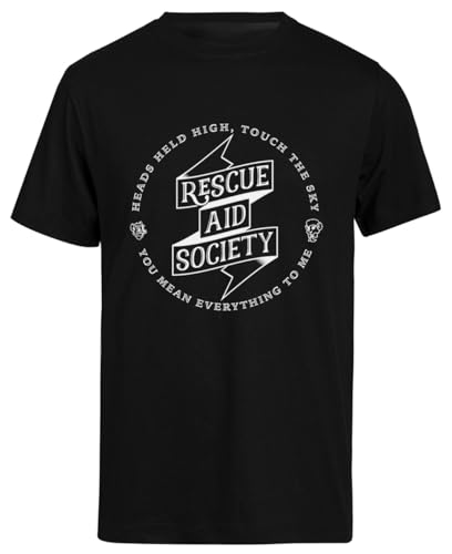 Rescue Aid Society Schwarzes Kurzarm-T-Shirt Herren T-Shirt von Suzetee