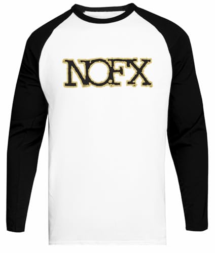 NOFX Punk In Drublic Weißes Baseball-T-Stück Schwarz-Hülsen-Unisex-T - Shirt von Suzetee