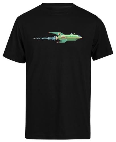 Space Delivery Ship Schwarzes Kurzarm-T-Shirt Herren T-Shirt von Suzetee