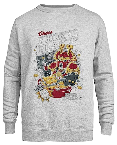 Suzetee Chaos Khorne Flakes Grauer Unisex-Pullover Mit Rundhalsausschnitt von Suzetee