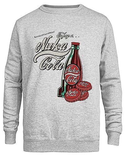 Suzetee Enjoy A... Nuka Cola Filled Grauer Unisex-Pullover Mit Rundhalsausschnitt von Suzetee