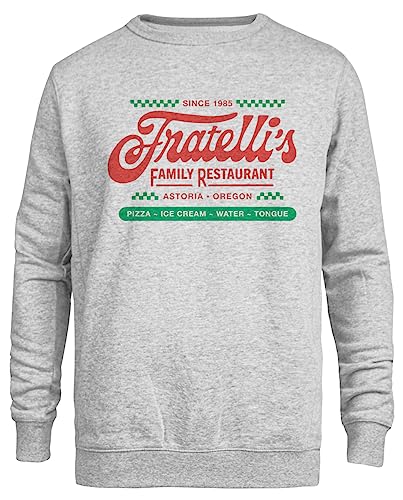 Suzetee Fratellis Restaurant Goonies Astoria Oregon Grauer Unisex-Pullover Mit Rundhalsausschnitt von Suzetee
