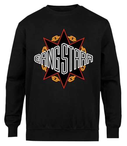 Suzetee Gangstarr Schwarzer Unisex-Pullover Mit Rundhalsausschnitt von Suzetee