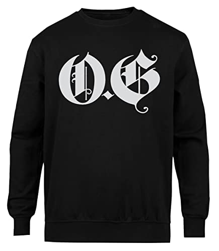 Suzetee O.G. Original Gangster Jersey Cuello Redondo Unisex Negro von Suzetee