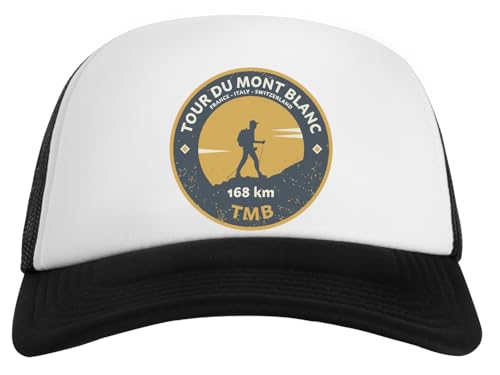 Suzetee Tour Du Mont Blanc Weiße Baseball Snapback Unisex Kappe von Suzetee