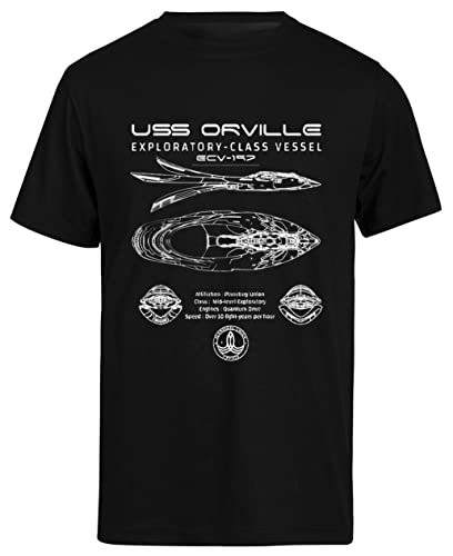 The Orville Ecv-197 Ship Schematic Schwarzes Kurzarm-T-Shirt Herren T-Shirt von Suzetee