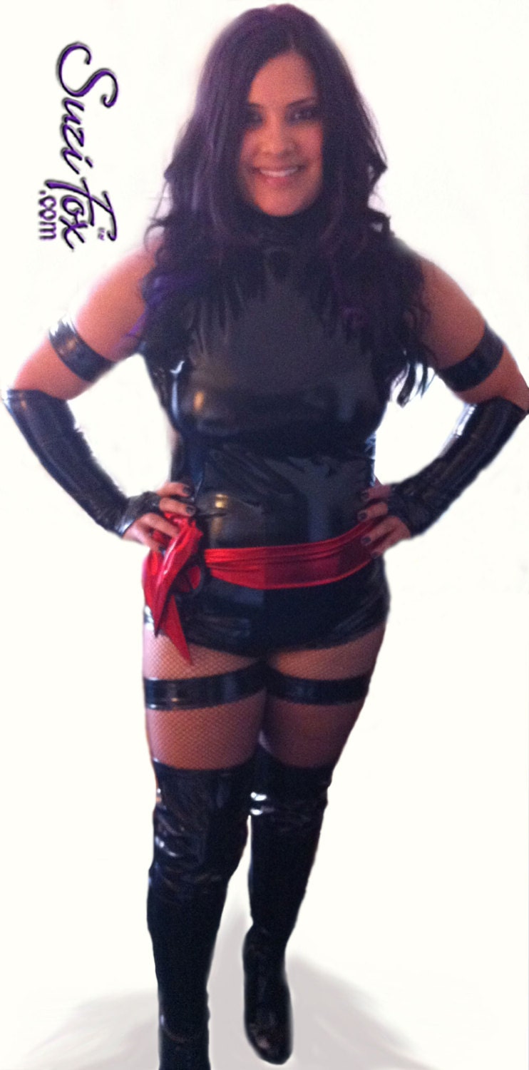 Psylocke Kostüm Aus Glänzend Stretch Vinyl Pvc Von Suzi Fox von SuziFox