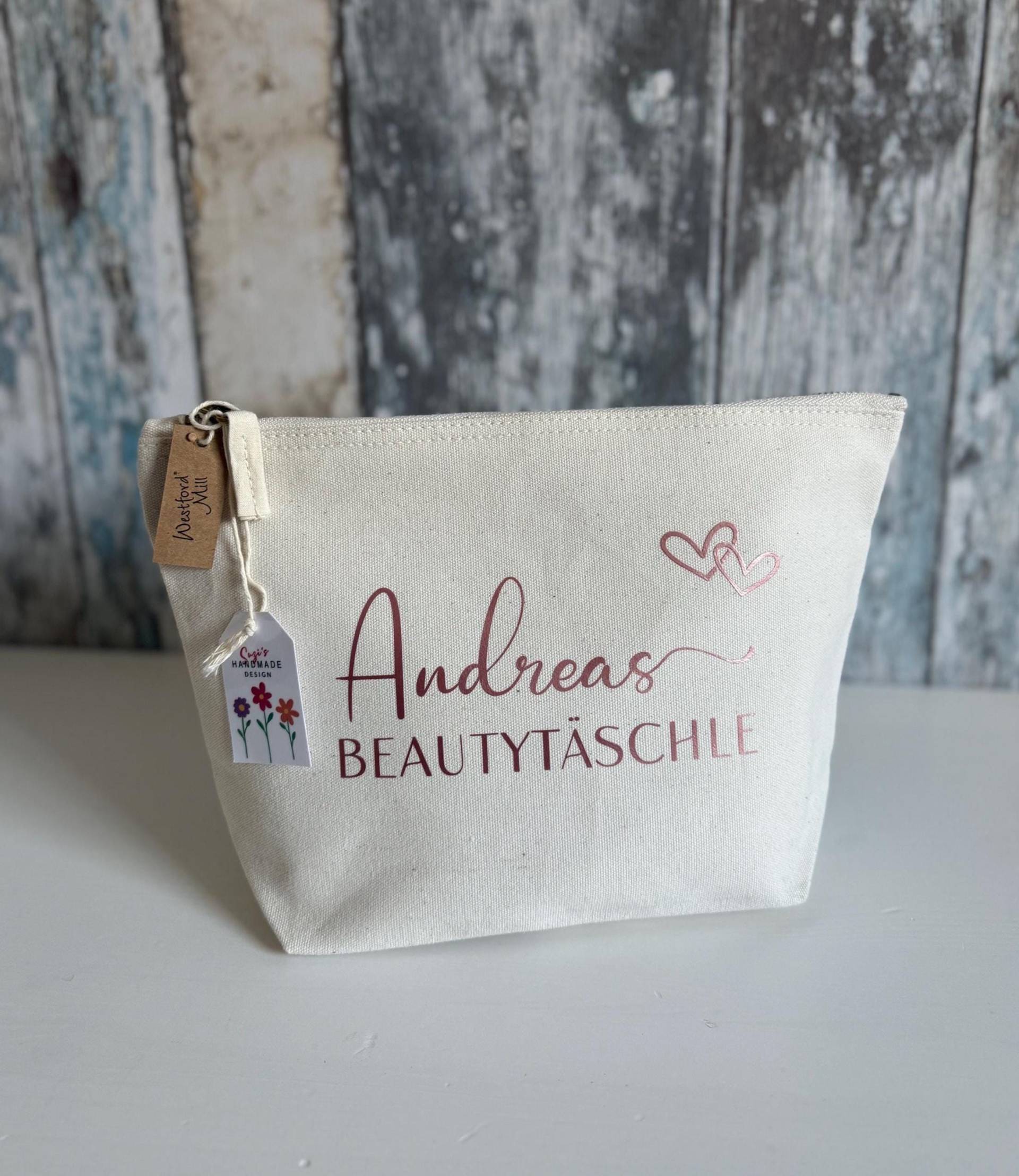 Kosmetiktasche „Beautytäschle" - Personalisiertes Geschenk Für Frauen Und Mädchen Schwäbisch Personalisierte Tasche von SuzisHandmadeDesign