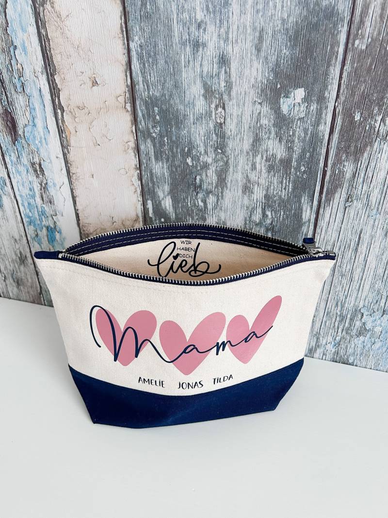 Personalisierte Kosmetiktasche Mama Mit Versteckter Botschaft Geschenkidee Zum Muttertag - Personalisierte Tasche von SuzisHandmadeDesign