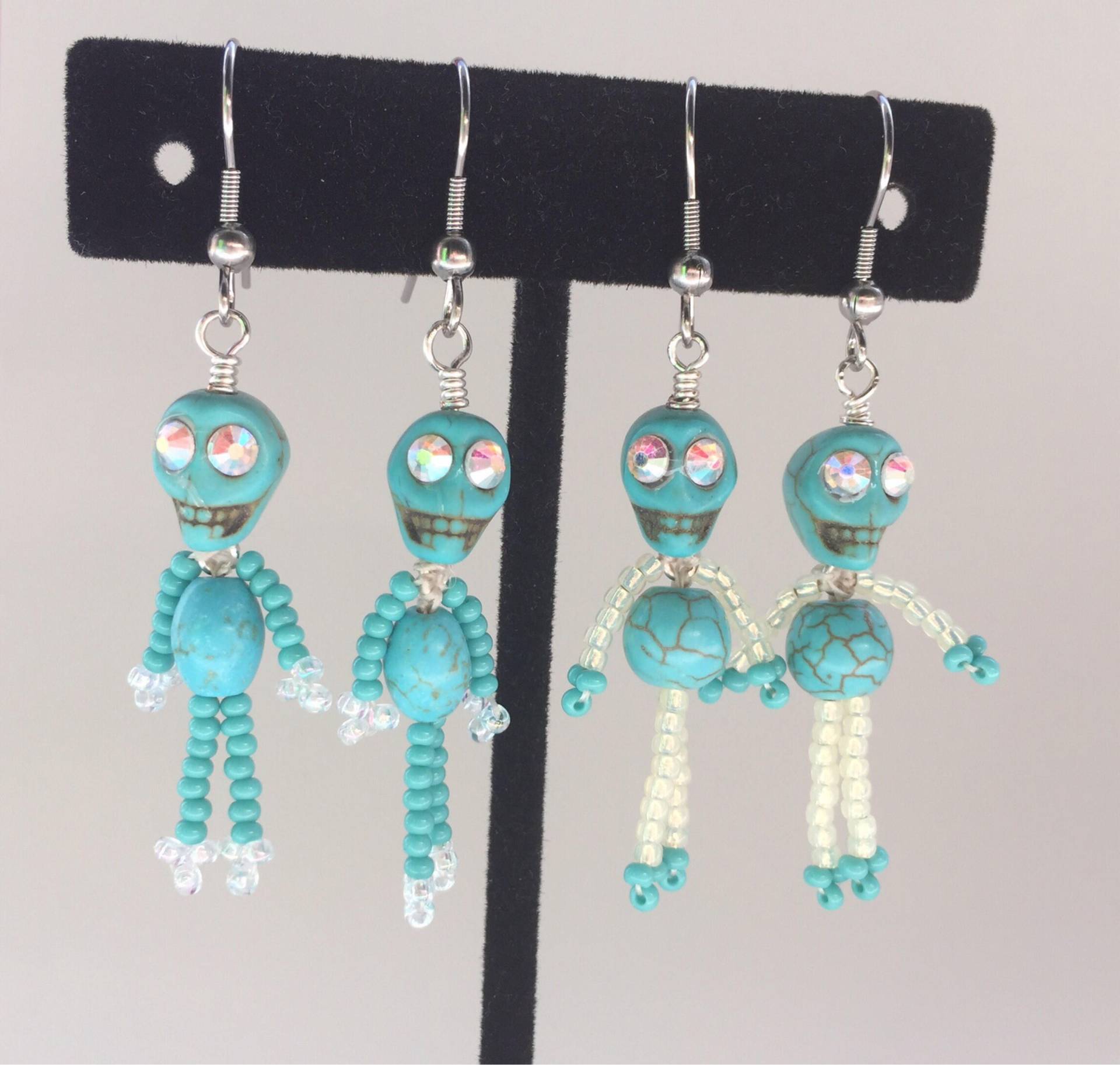 Schädel Ohrringe, Skelett Halloween Alien Ohrringe Schädel Ohrringe, Skelett Halloween Alien Ohrringe von SuzyGotBeads