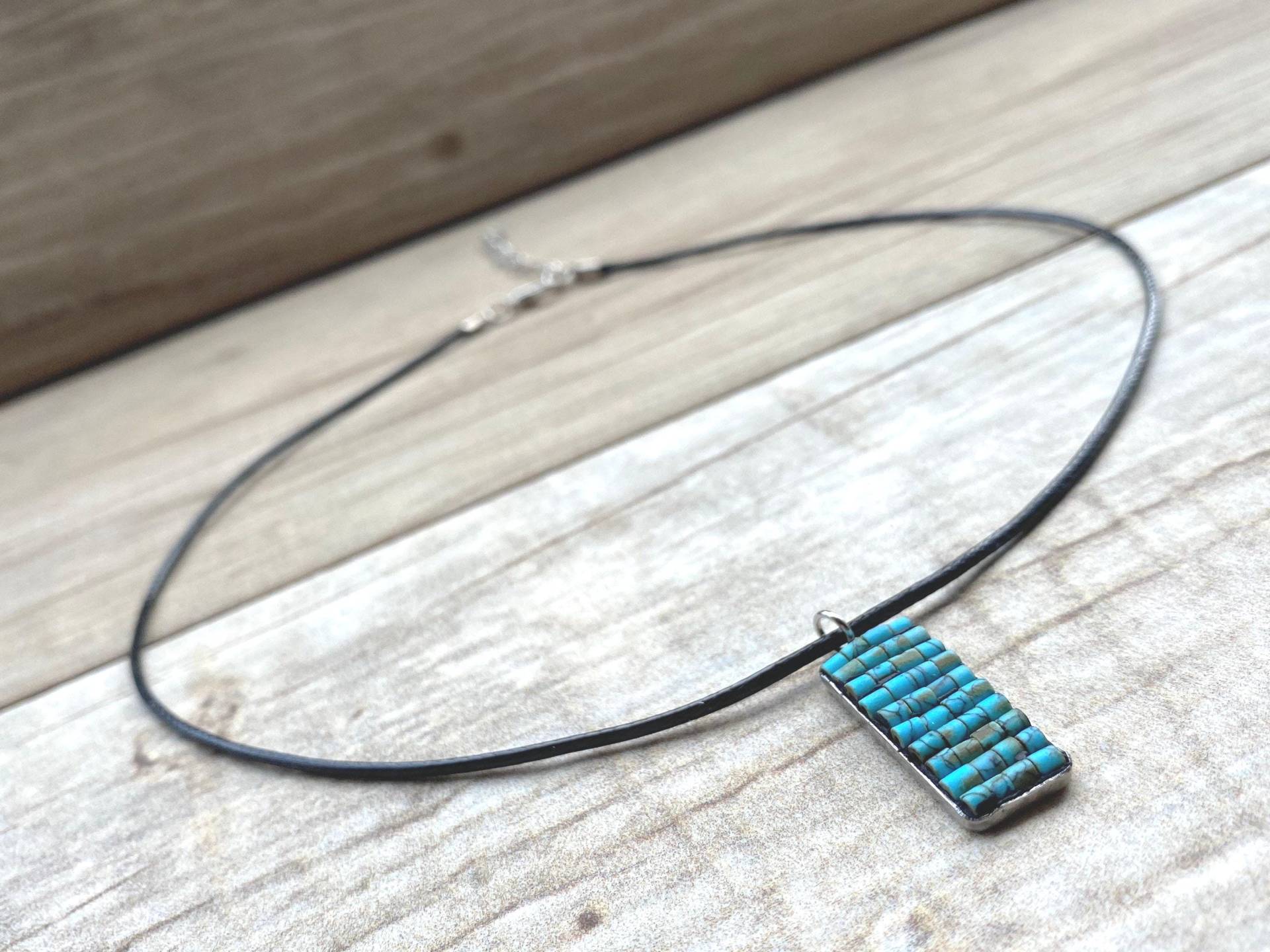 Natürliche Türkis Heishi Perlenkette - Einstellbar Schnur Natürliche Türkis Heishi Perlenkette - Einstellbar Schnur von SuzyGotBeads