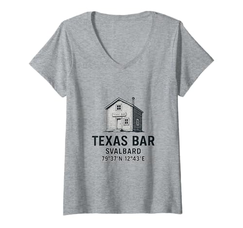 Damen Svalbard Texas Bar Reise Kreuzfahrt Geschenk Norwegen 1927 T-Shirt mit V-Ausschnitt Damen Svalbard Texas Bar Reise Kreuzfahrt Geschenk Norwegen 1927 T-Shirt mit V-Ausschnitt von Svalbard 1927 Merch Norway